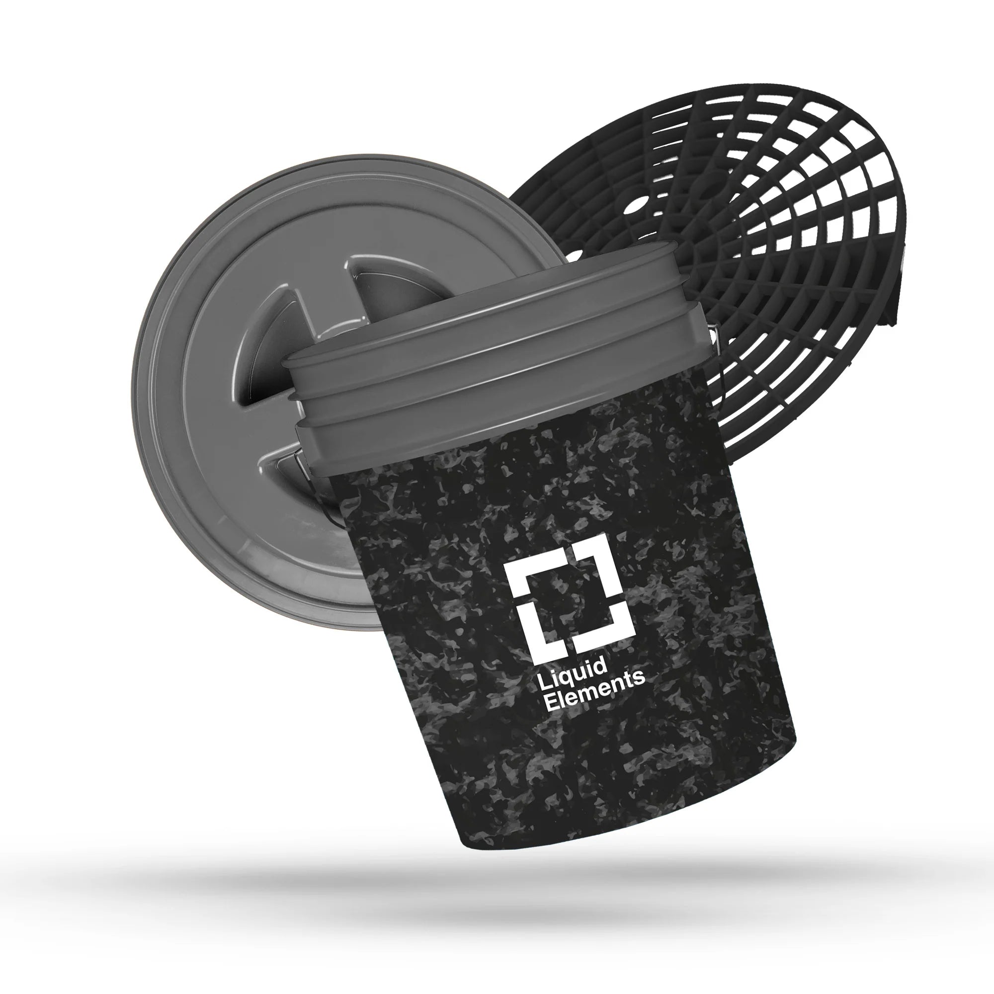 20L Detailing Bucket with Grid &amp; Lid - Liquid Elements