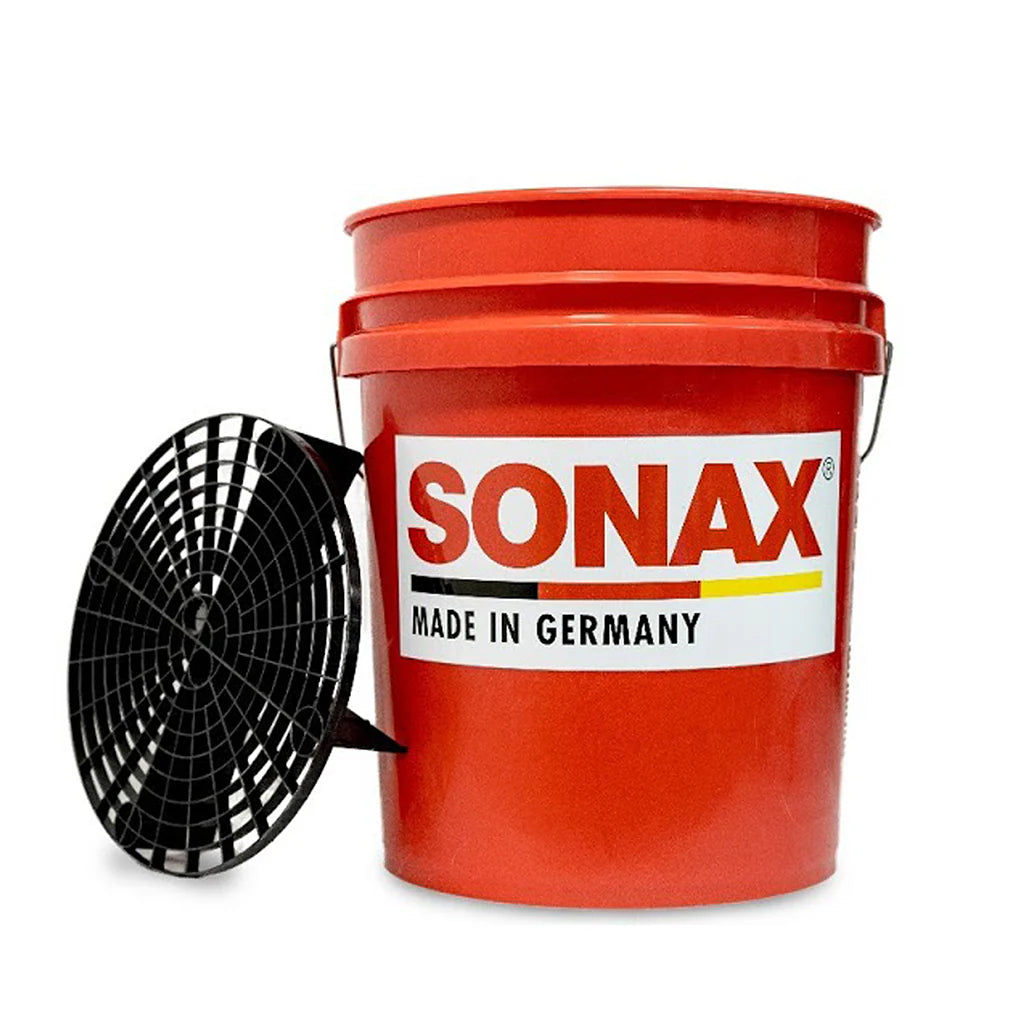 Seau GritGuardBucket transparent 15L rouge - Sonax
